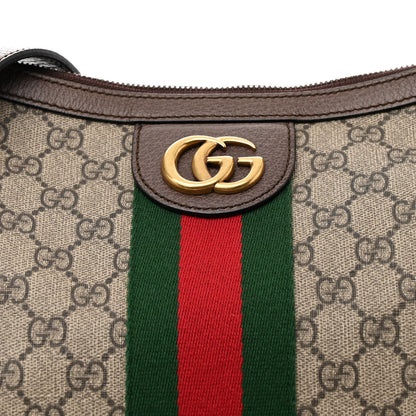 Gucci GG Supreme Monogram Web Ophidia Half Moon Hobo Brown 8 of 13
