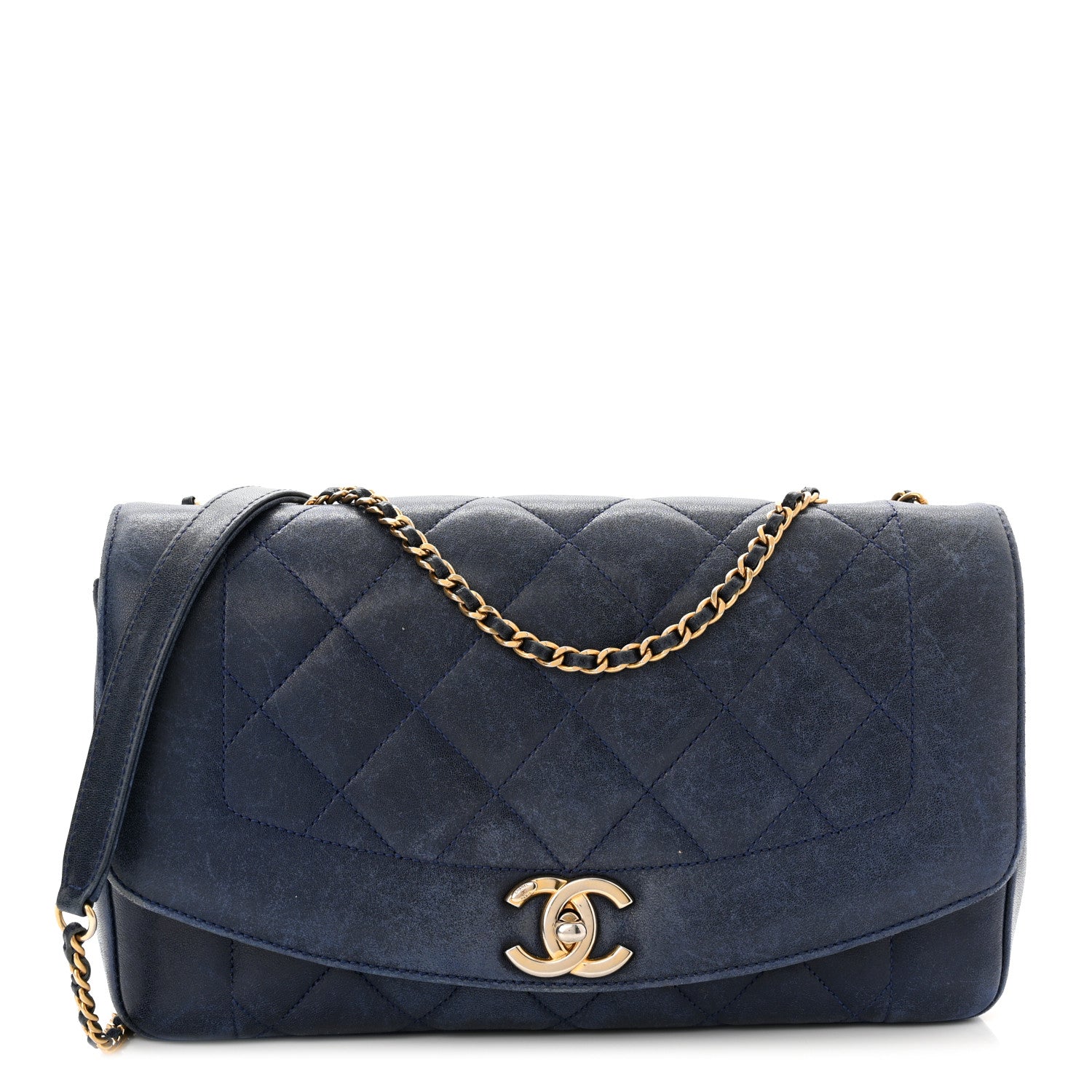 Chanel Lambskin Quilted Small Single Flap Blue 1 of 11