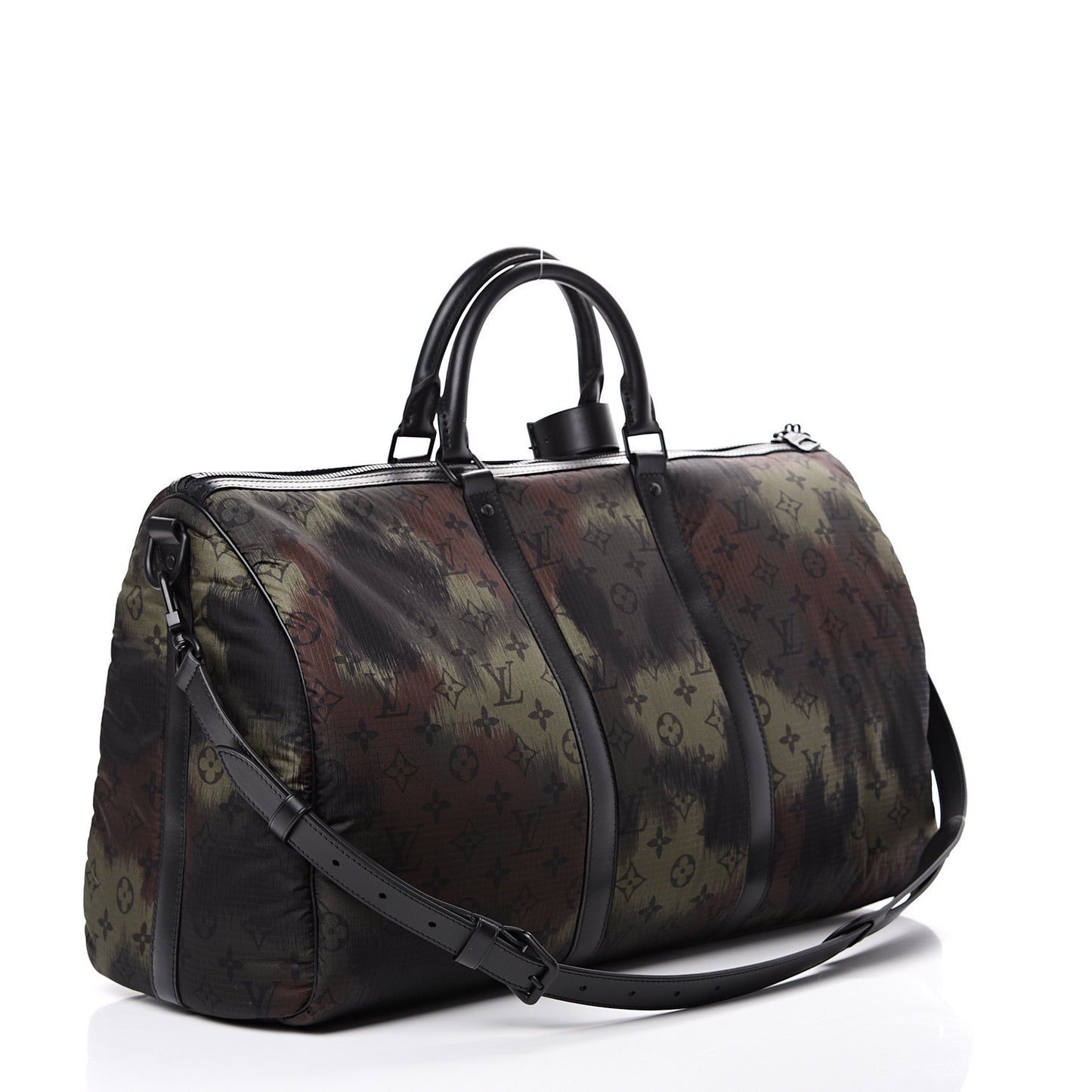 Nylon Monogram Camouflage Keepall Bandouliere 50 Kaki