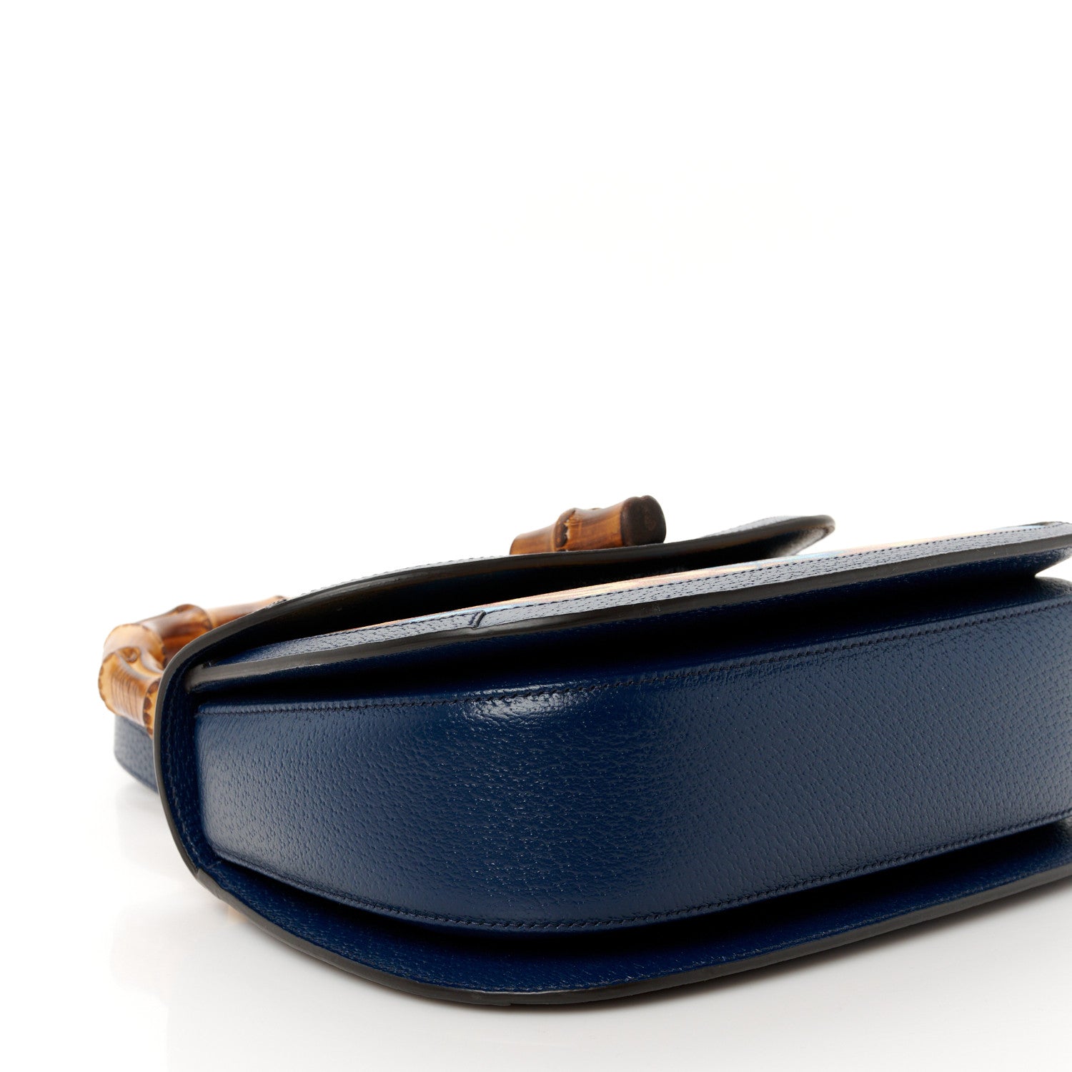 Gucci Calfskin Kaleidoscope Medium Bamboo 1947 Top Handle Bag Blue Orange Multicolor Blue Agata 9 of 10