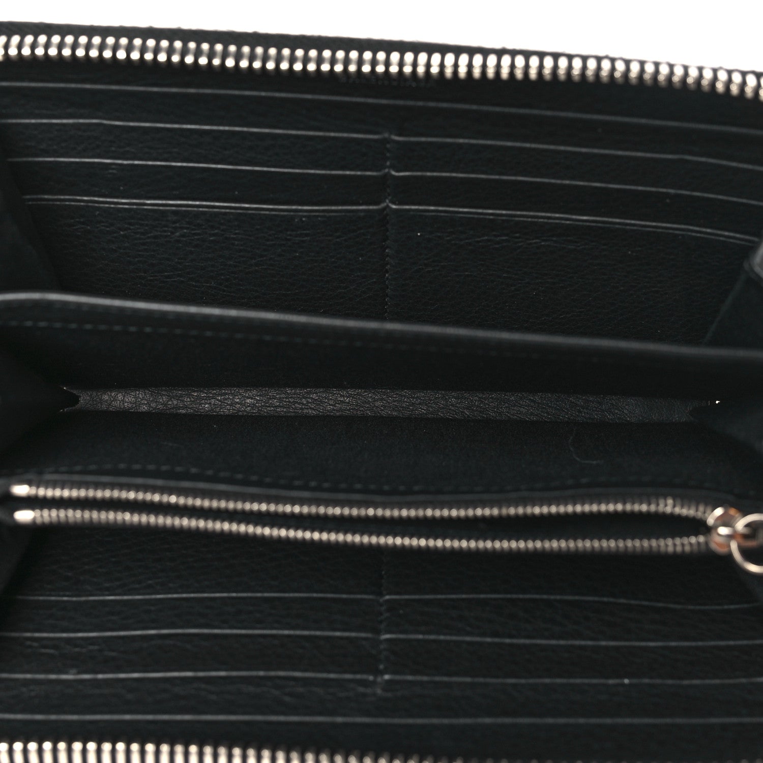 Balenciaga Calfskin Papier Zip Around Wallet Black 5 of 11