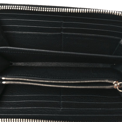 Balenciaga Calfskin Papier Zip Around Wallet Black 5 of 11