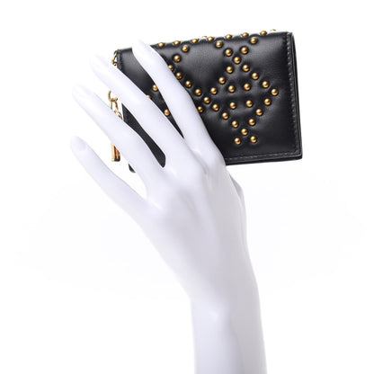 Christian Dior Lambskin Cannage Studded Lady Dior Card Holder Black 2 of 7