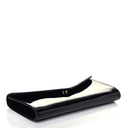 Saint Laurent Patent Y-Mail Clutch Black 4 of 8