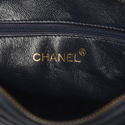 Chanel Lambskin Quilted CC Tassel Camera Case Blue 6 of 14