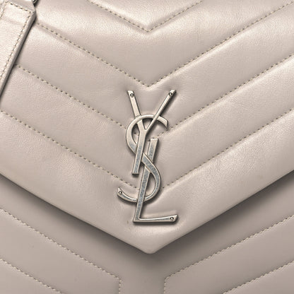 Saint Laurent Calfskin Y Quilted Monogram Medium Loulou Chain Satchel Granite 8 of 12