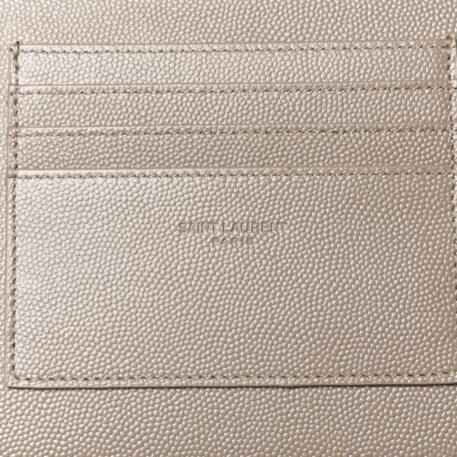 Saint Laurent Grain De Poudre Chevron Monogram Large Bill Pouch Cork 8 of 11
