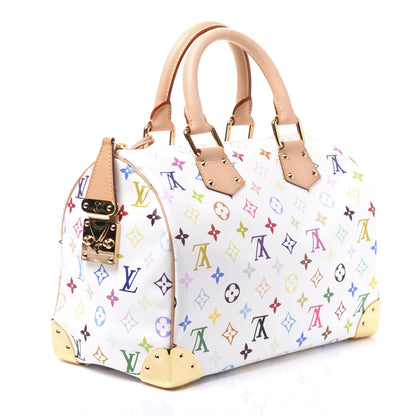 Louis Vuitton Monogram Multicolor Speedy 30 White 2 of 10