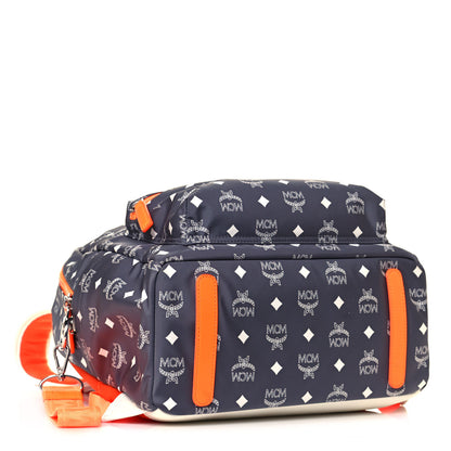 MCM Nylon Monogram Medium Resnick Backpack Gray 3 of 13