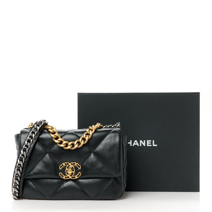 Chanel Lambskin Quilted Medium Chanel 19 Flap Black 11 of 11