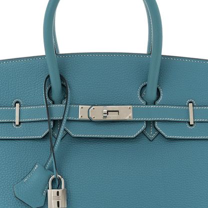 Hermes Togo Birkin 35 Blue Jean 8 of 12
