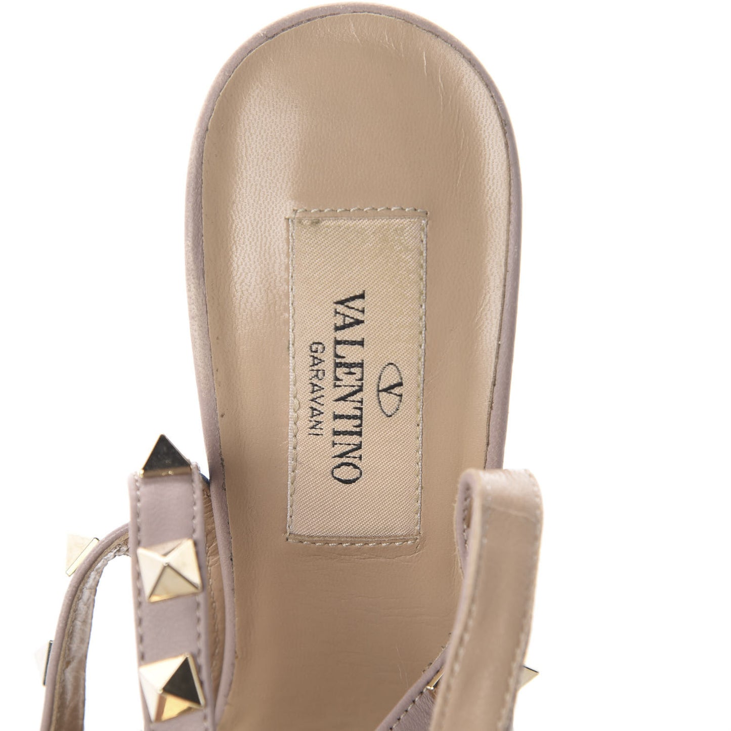 Nappa Rockstud Ankle Strap Pumps 36 Blue Poudre