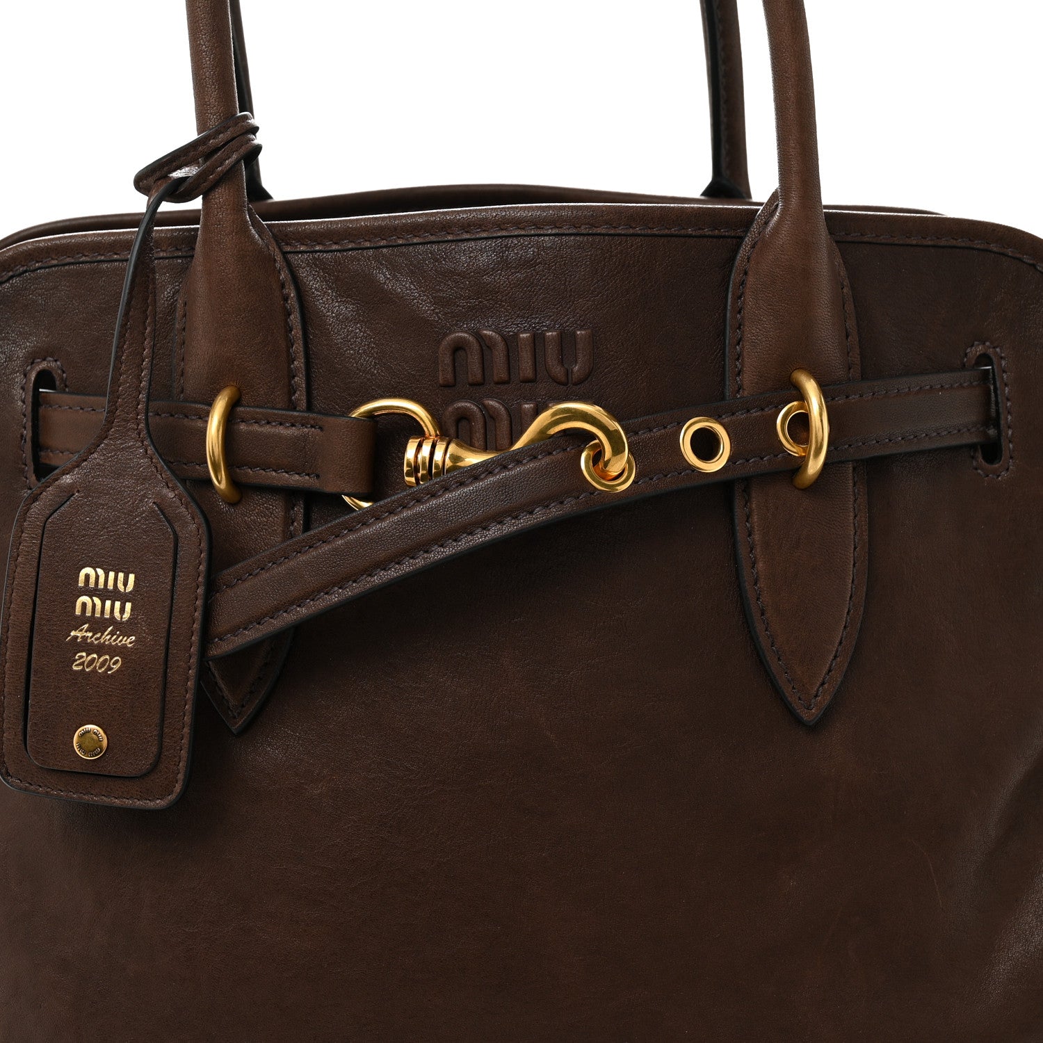 Miu Miu Nappa Medium Aventure Bag Radica 7 of 9