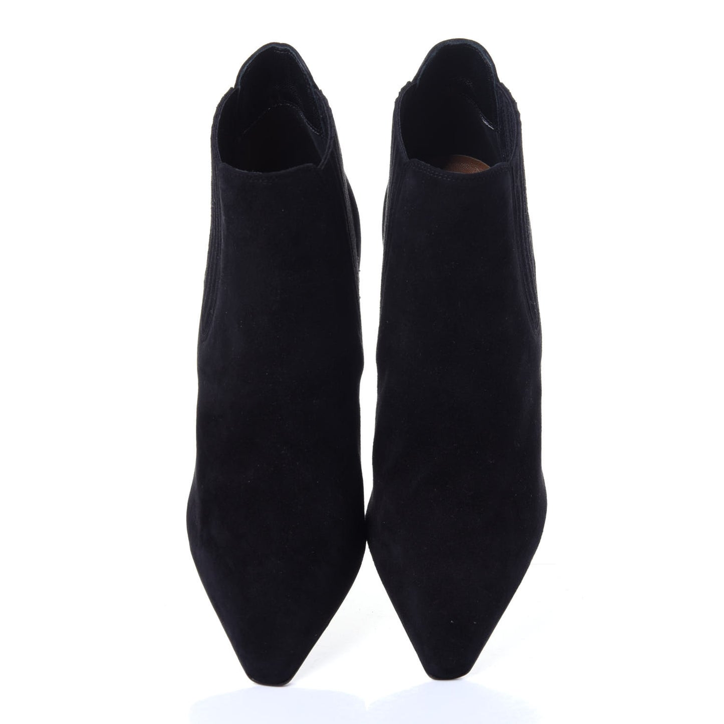 Suede Tortoise Wedge Ankle Boots 35 Black