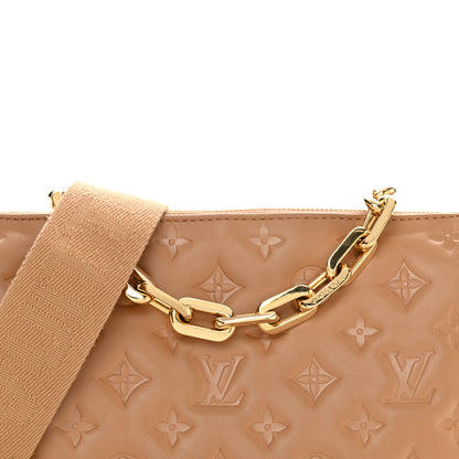 Louis Vuitton Lambskin Embossed Monogram Coussin PM Camel 7 of 9
