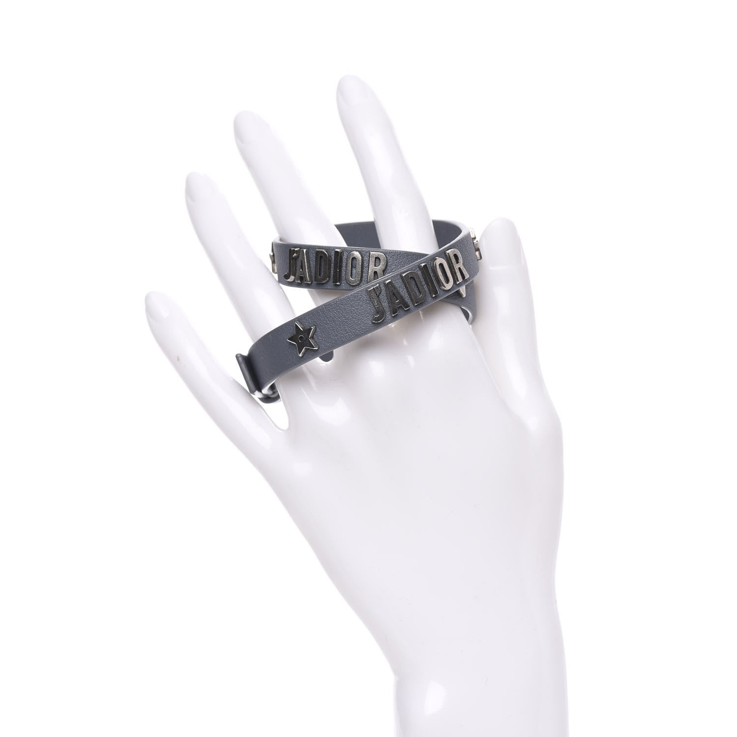 Christian Dior Calfskin Star J'Adior Double Bracelet Blue 2 of 4