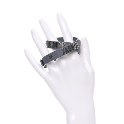 Christian Dior Calfskin Star J'Adior Double Bracelet Blue 2 of 4