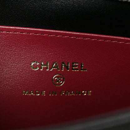 Chanel Shiny Caviar Mini Preppy Coco Shoulder Bag Black 5 of 10