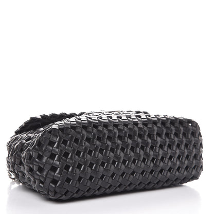 Stella McCartney Eco Alter Nappa Woven Bex Shoulder Bag Black 4 of 6