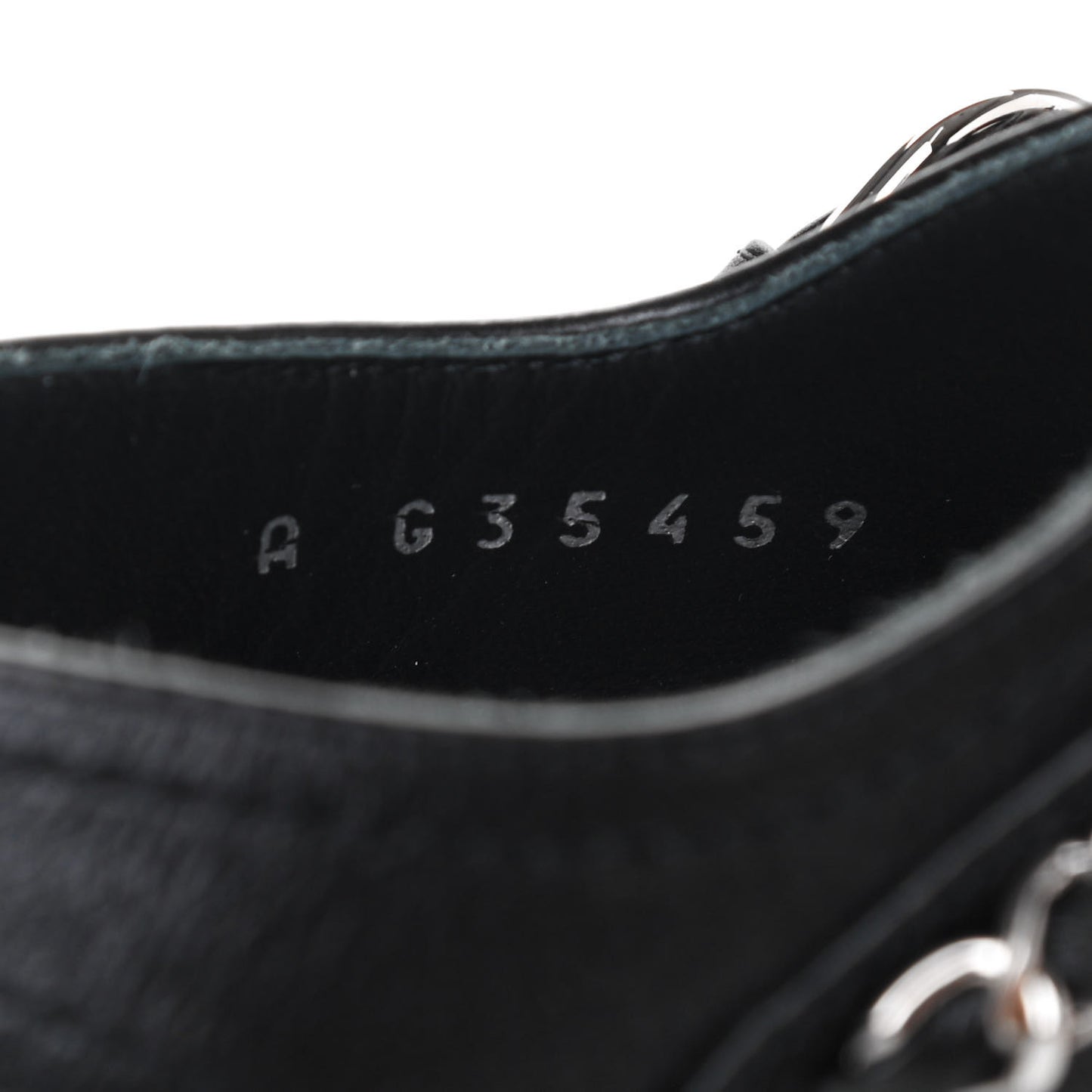Calfskin Chain Sandals 37.5 Black