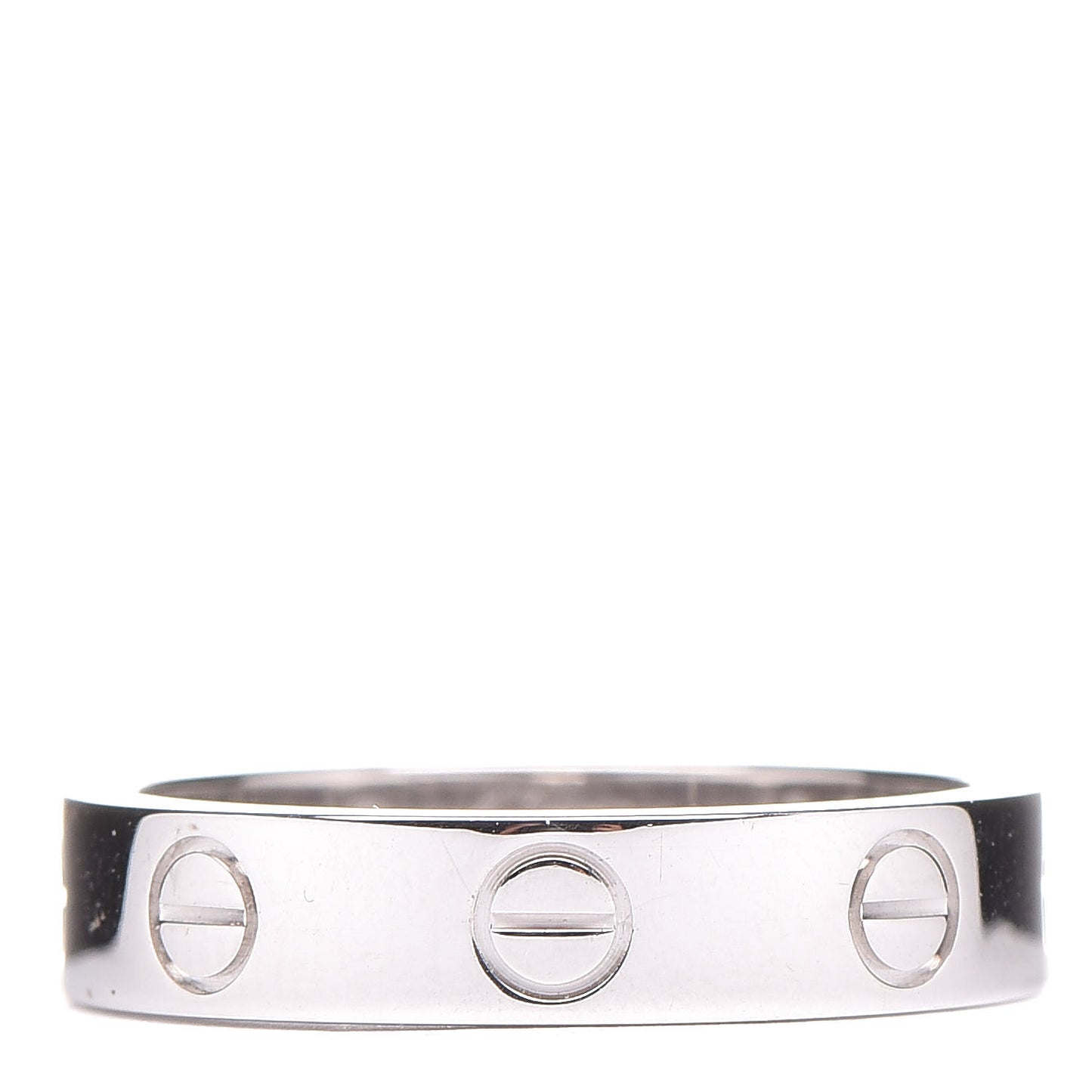 18K White Gold Diamond LOVE Wedding Band Ring 49 4.75