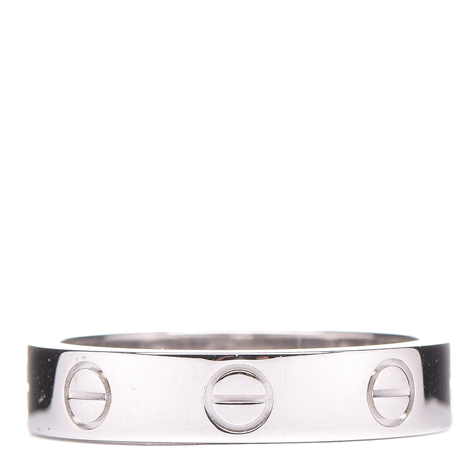 Cartier 18K White Gold Diamond LOVE Wedding Band Ring 49 4.75 3 of 6