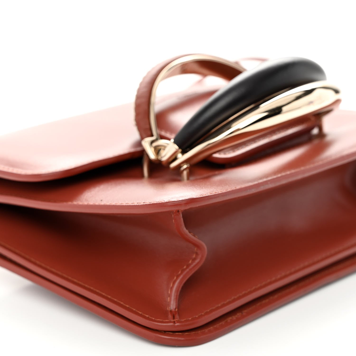 Chloe Calfskin Kattie Shoulder Bag Sepia Brown 8 of 9