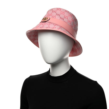 Gucci Monogram Textured Dollar Calfskin GG Jago Bucket Hat S Soft Cotton Candy Dark Cotton Candy 2 of 9