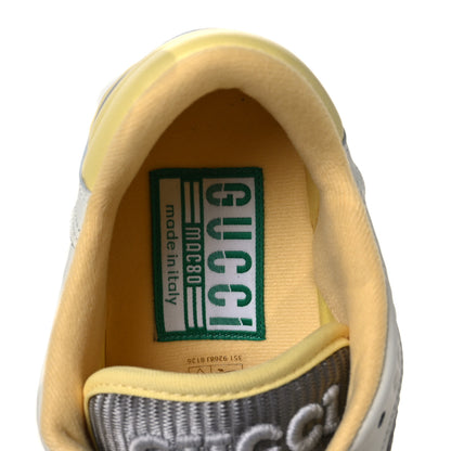 Gucci Dali Soft Calfskin Womens Mac80 Sneakers 38 Off White Grey Sky Yellow 8 of 10