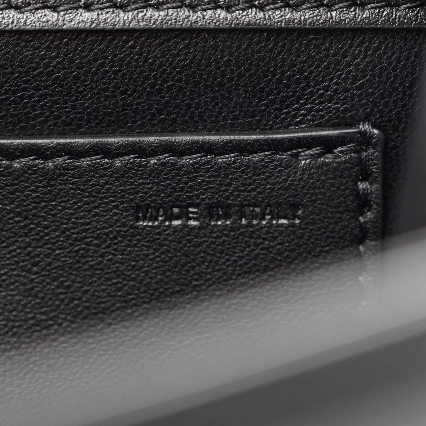 Calfskin Monochrome VLogo Loco Flap Shoulder Bag Black