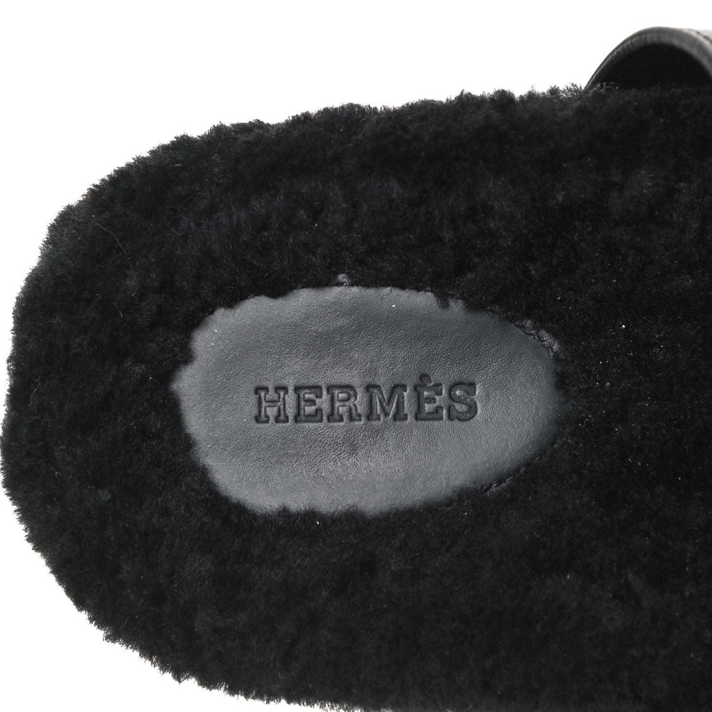 Calfskin Woolskin Womens Chypre Sandals 40 Black