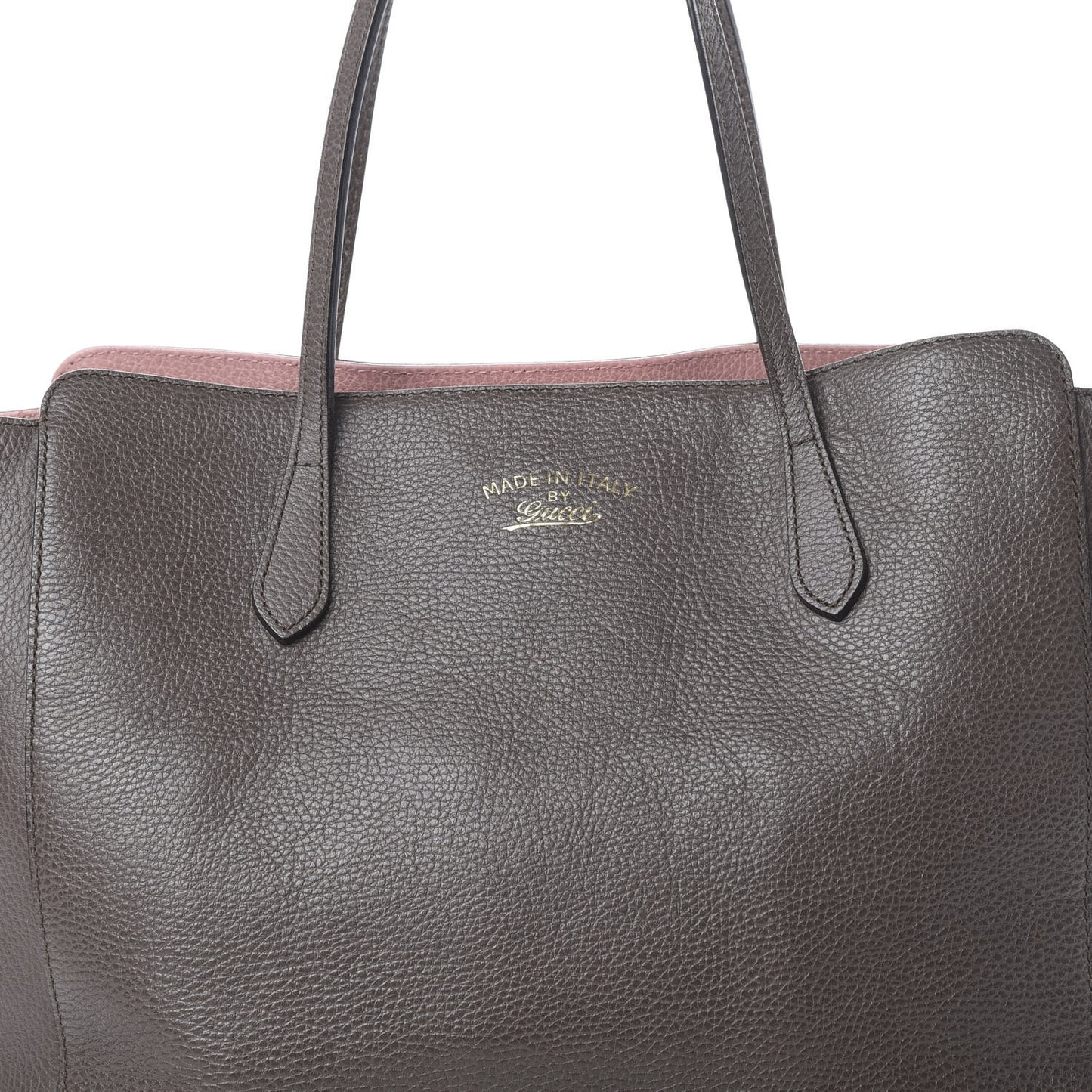 Dollar Calfskin Medium Swing Tote Grey Field Soft Pink