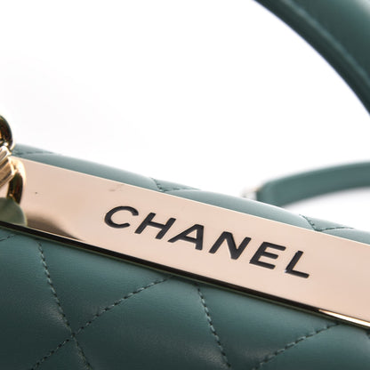 Chanel Lambskin Quilted Small Trendy CC Flap Dual Handle Bag Light Green 6 of 10