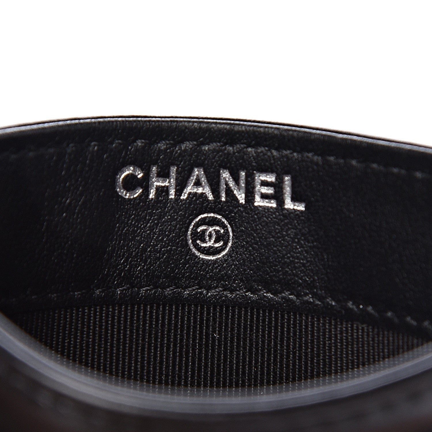 Chanel Aged Calfskin Chevron Quilted Gabrielle Card Holder Black 6 of 9