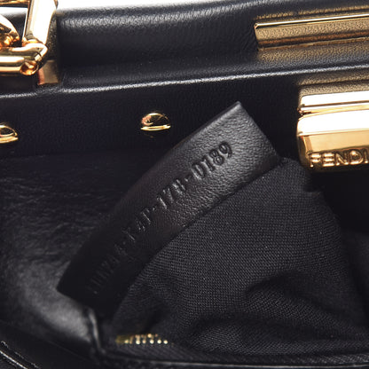 Fendi Nappa Mini Peekaboo Iconic Satchel Black 9 of 9