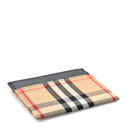 Burberry Vintage Check Calfskin Card Case Archive Beige Black 4 of 7