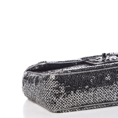 Chanel Sequin Mesh Medium Single Flap Silver 9 of 10