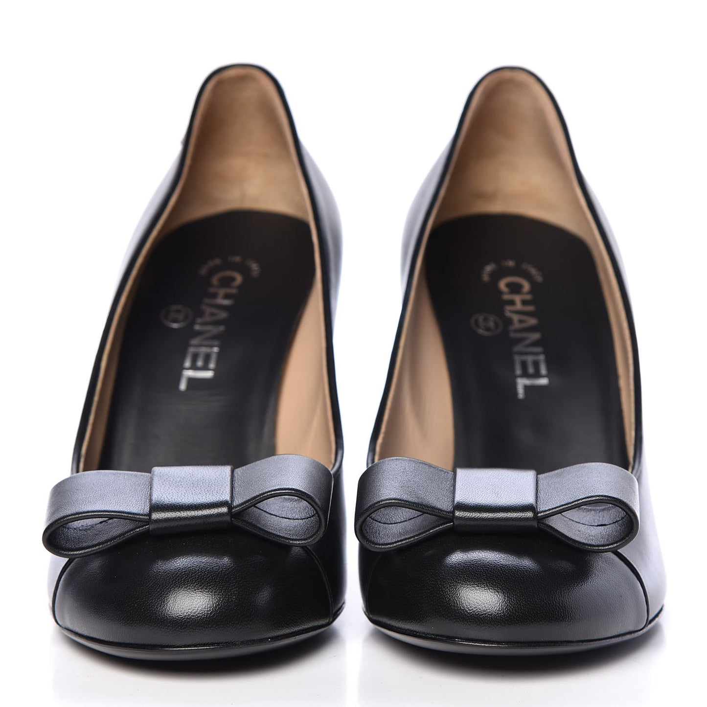 Lambskin Bow Pumps 39 Black