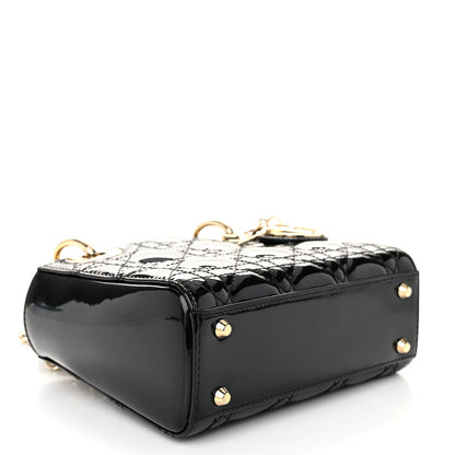 Christian Dior Patent Cannage Mini Lady Dior Black 4 of 10