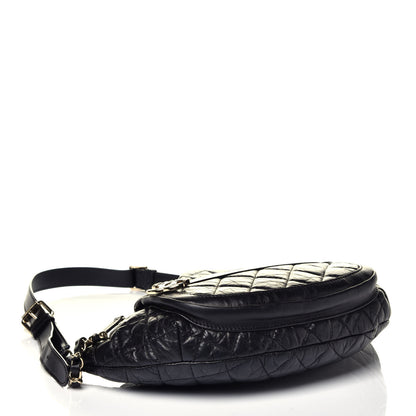 Chanel Aged Calfskin Quilted Waist Bag With Coin Purse Black 4 of 9