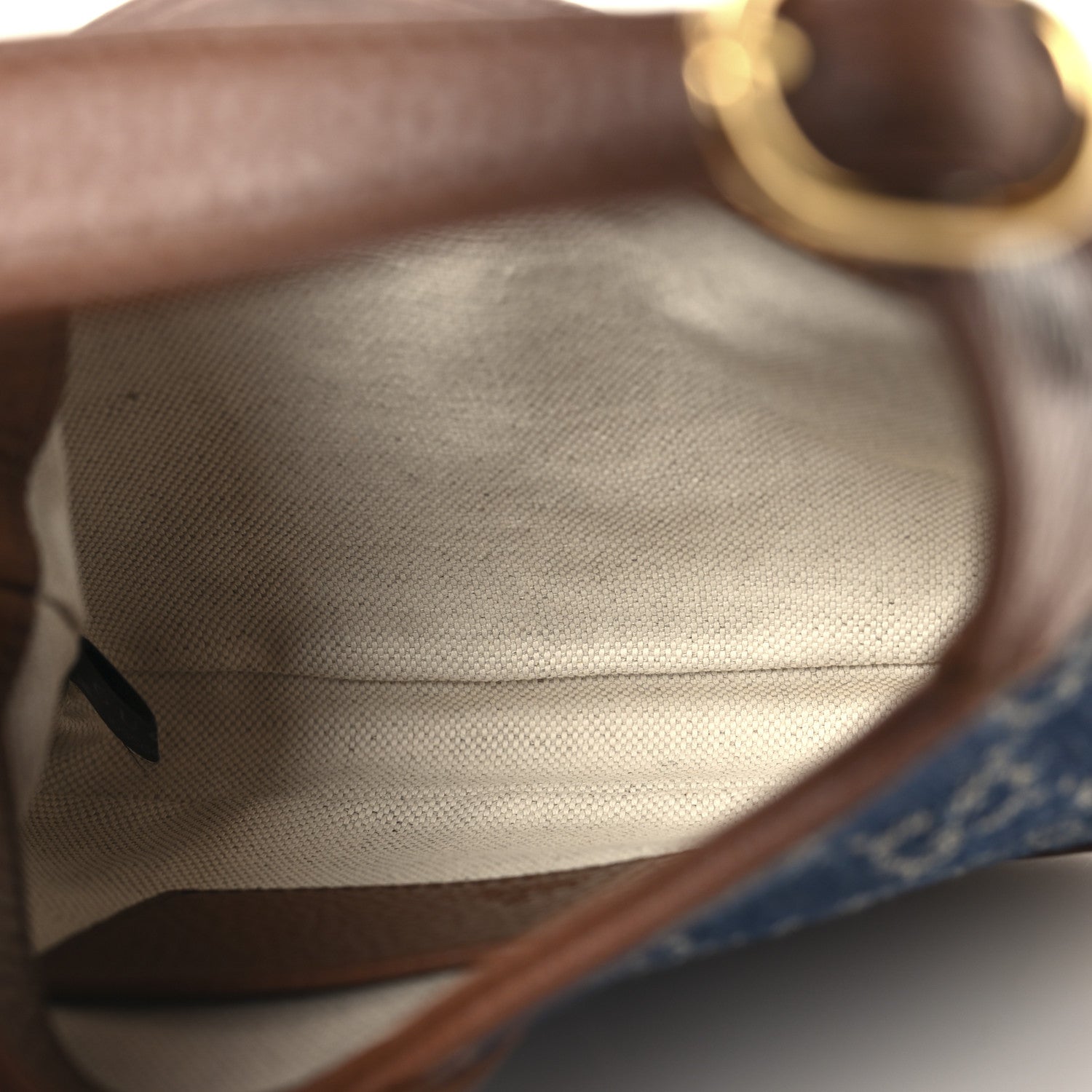 Gucci New Denim GG Monogram Calfskin Mini Jackie 1961 Hobo Blue Tea Cuir 5 of 12