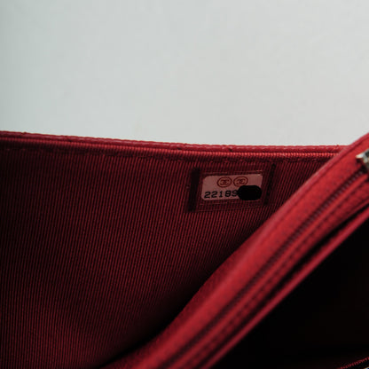 Chanel Caviar Quilted Wallet On Chain WOC Red 8 of 8