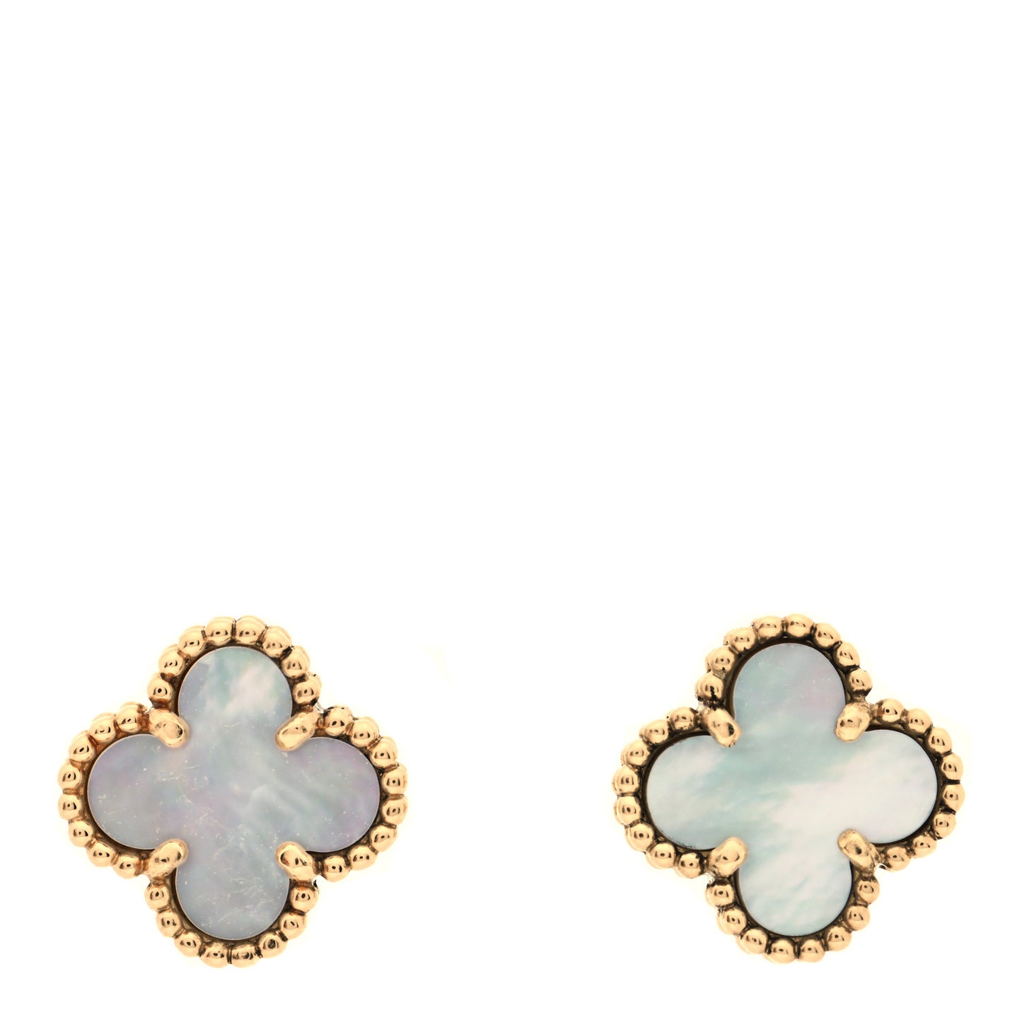 18K Yellow Gold Mother of Pearl Sweet Alhambra Earrings