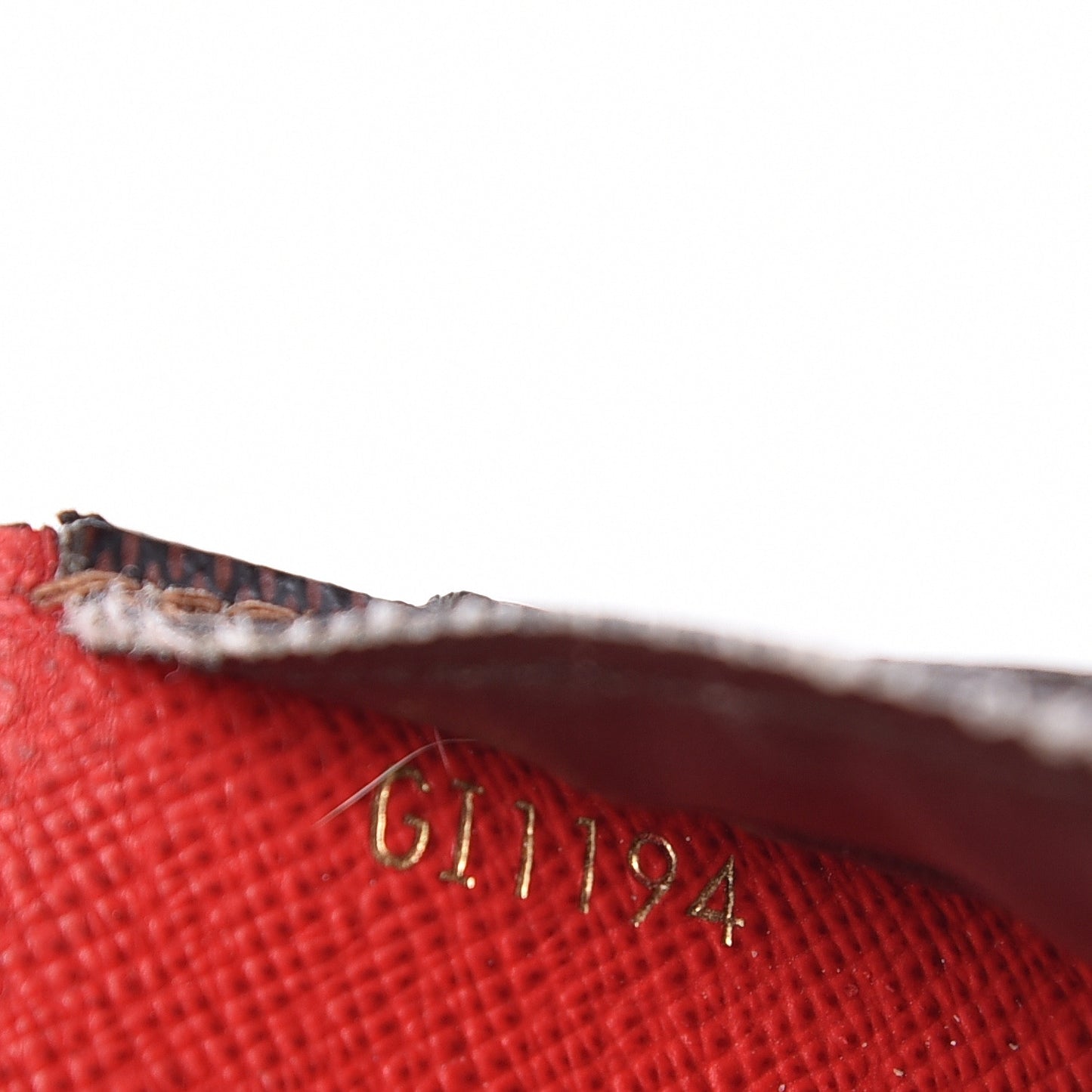 Damier Ebene Josephine Wallet Red