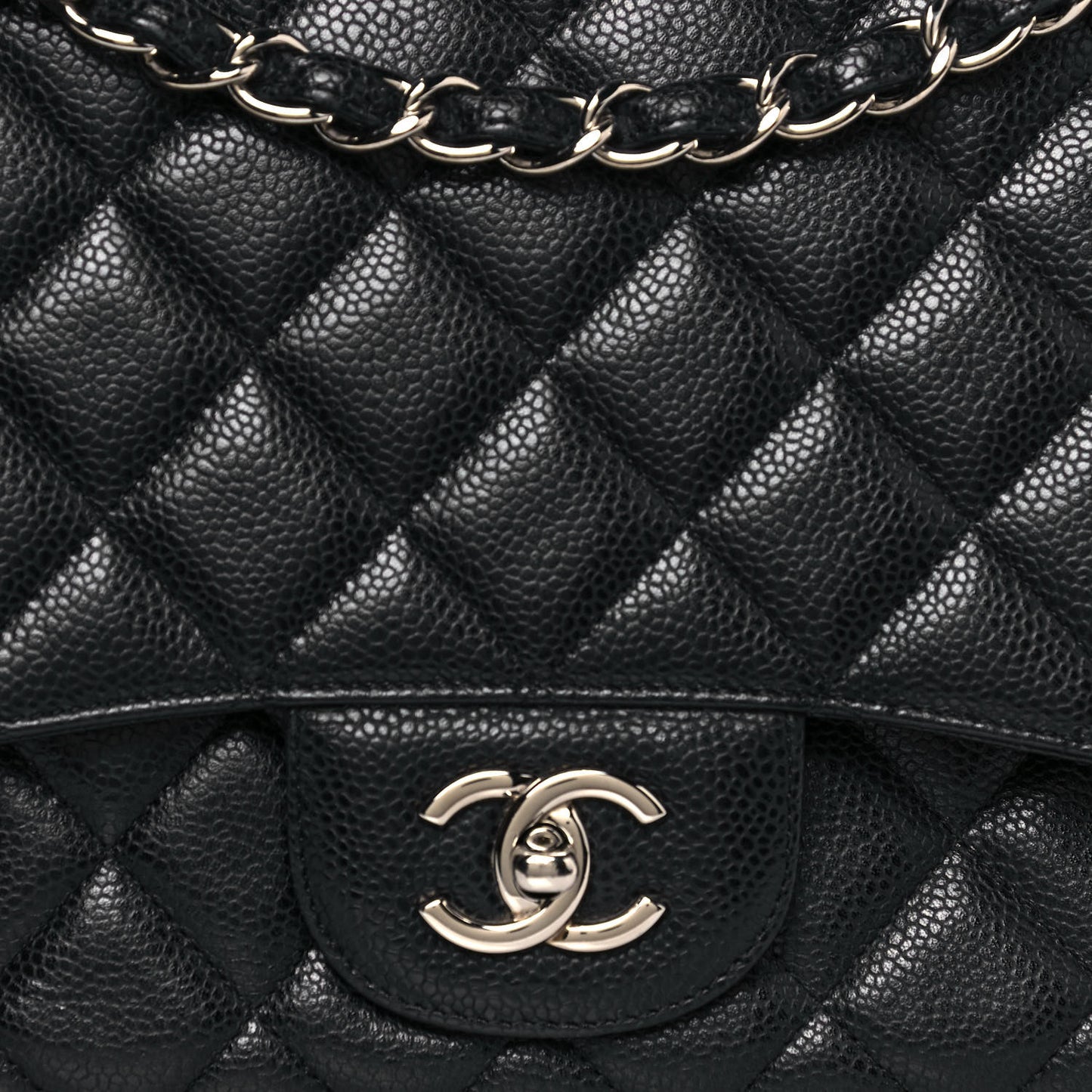 Caviar Quilted Maxi Single Flap Black