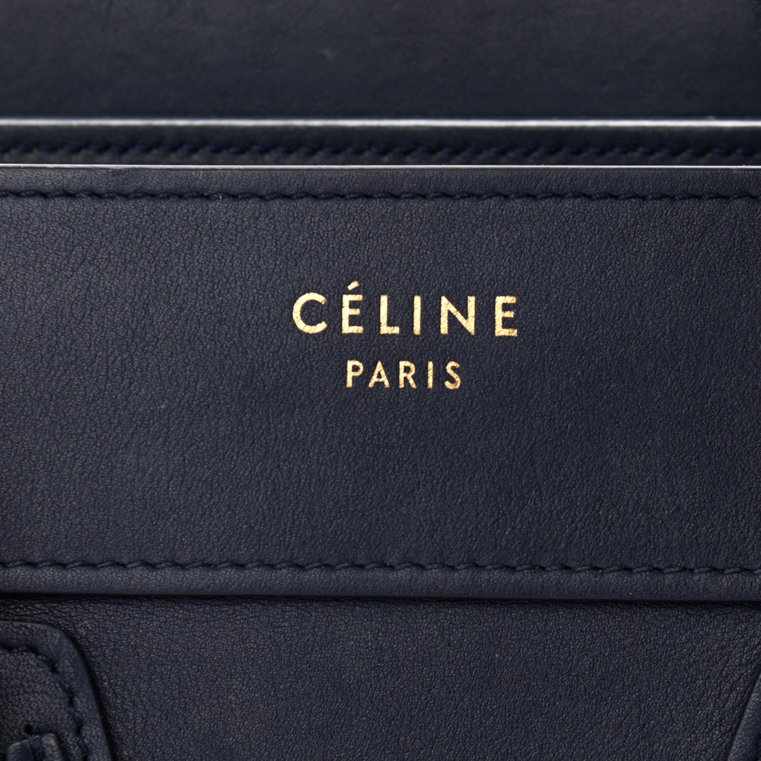 Celine Smooth Calfskin Micro Luggage Navy Blue 6 of 14