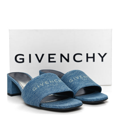 Givenchy Cotton Denim 4G Logo Mule Sandals 40 Denim Blue 9 of 9