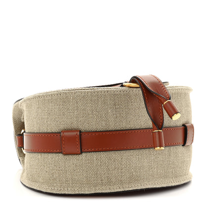 Chloe Linen Calfskin Small Marcie Saddle Bag Sepia Brown 4 of 9