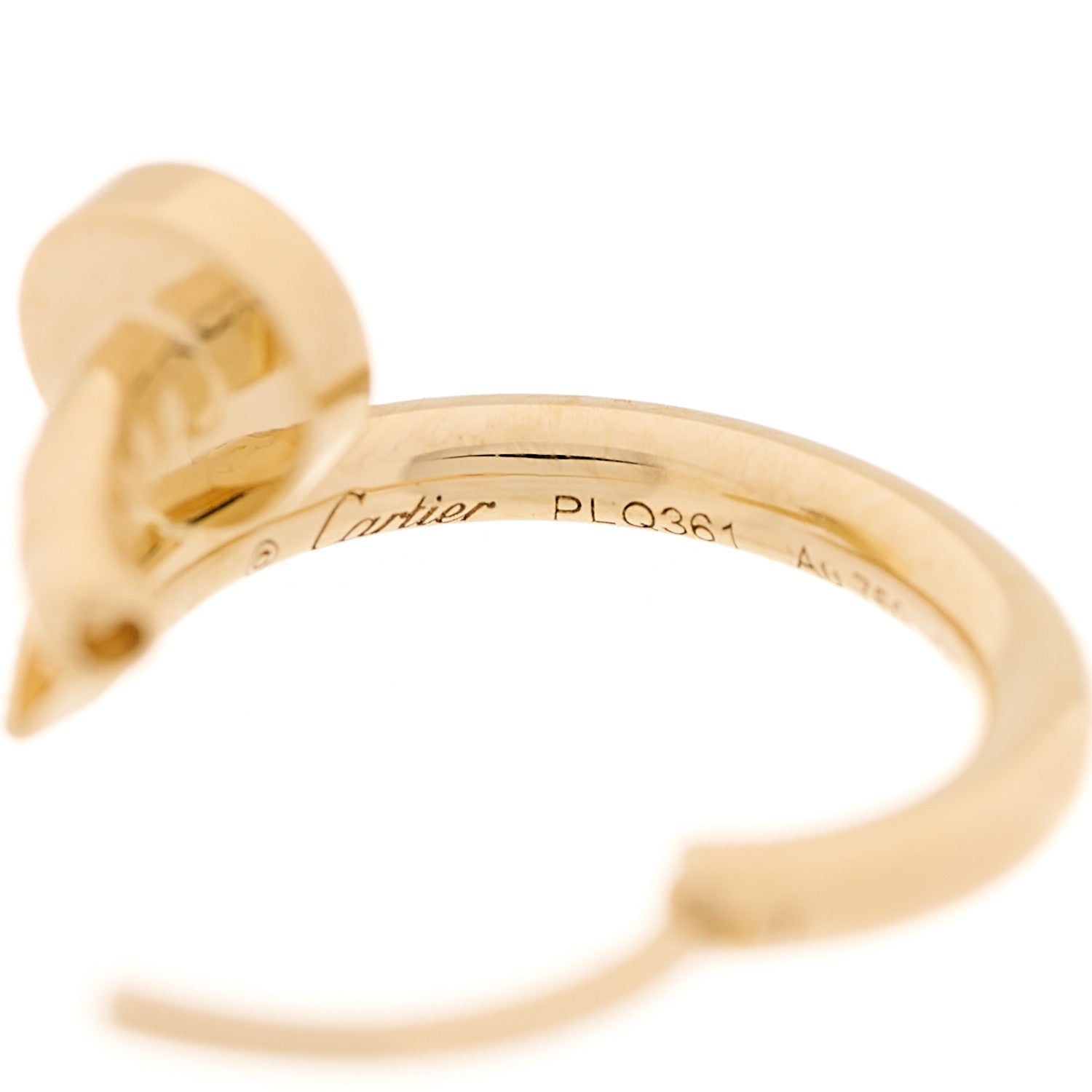 Cartier 18K Yellow Gold Mini Juste Un Clou Hoop Earrings 4 of 5