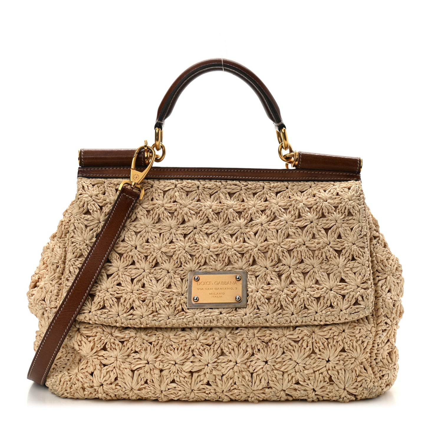 Woven Raffia Miss Sicily Satchel